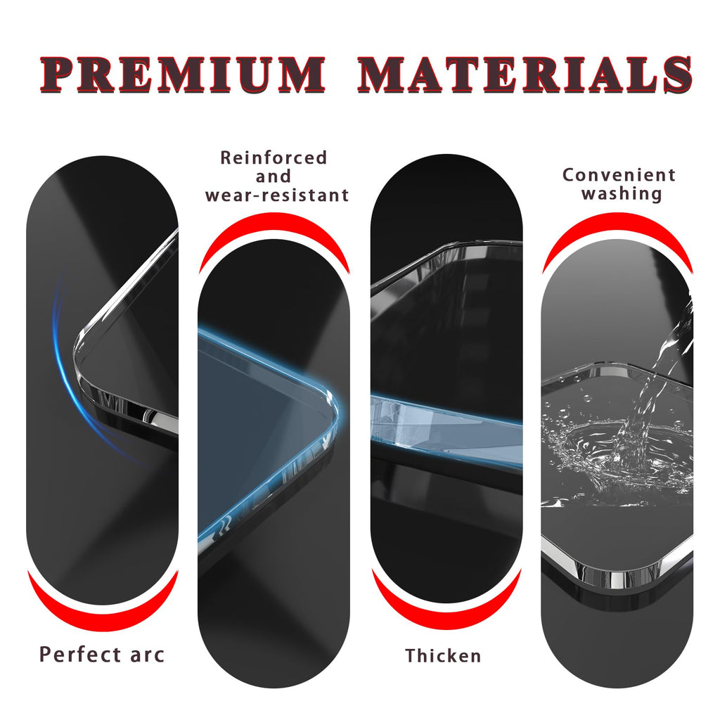 2 PCS Acrylic Coasters, Aesthetic Drink Coaster for Coffee Table, Clear Heat-Resistant Decorative Plates for Home Office Desk, Scratch-Proof Cup Protector for Kitchen Bar (Square 4'' 2 Pcs)