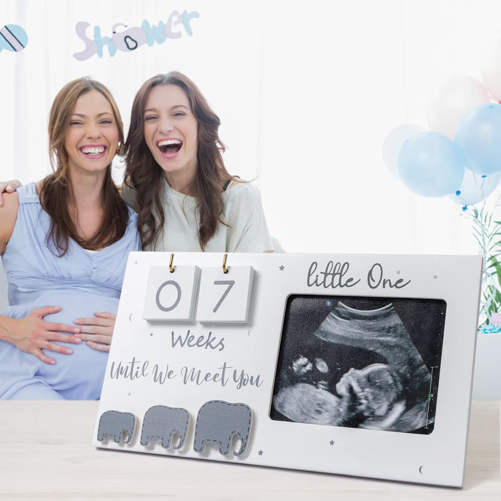 Skiennix Ultrasound Photo Frame - Baby Countdown Weeks | Perfect Pregnancy Gift for Expecting Parents