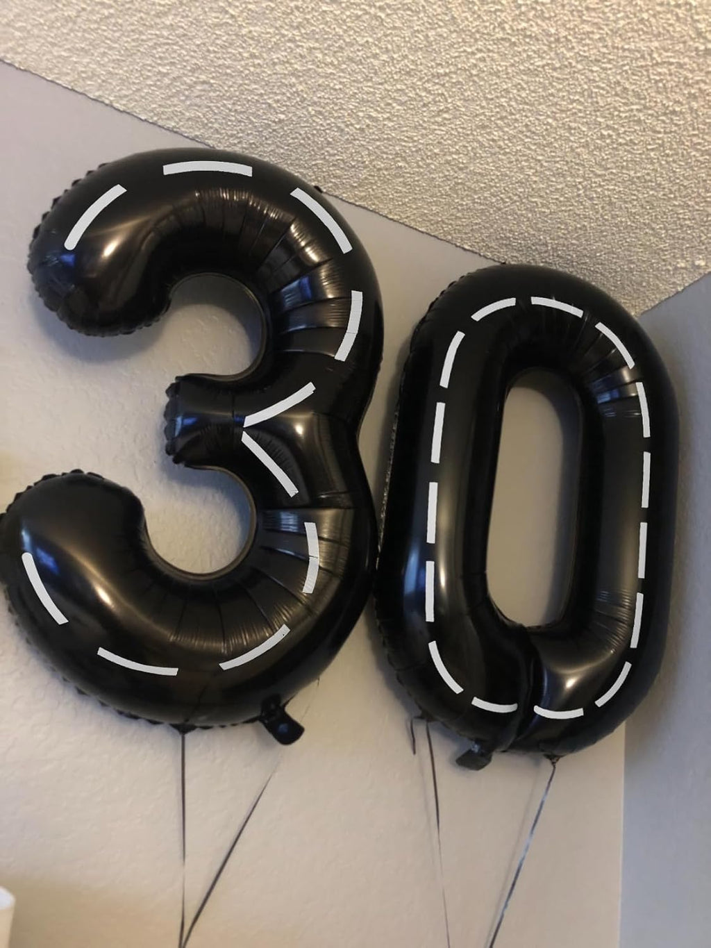 Number 0 Balloons - 40 Inch Black Number Balloons for Birthday, Wedding, Baby Shower Decor