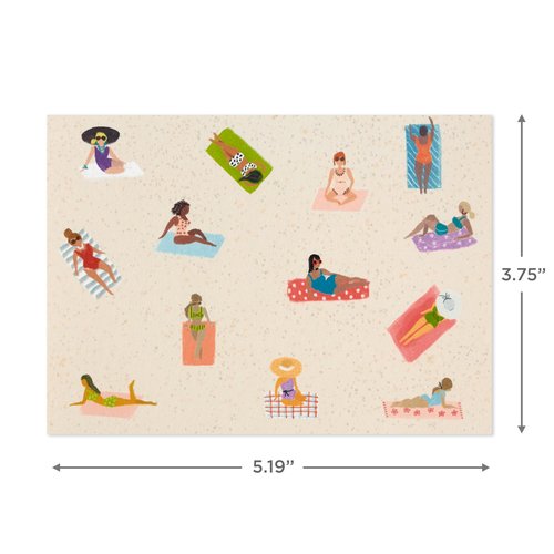 Hallmark Beach Note Card Assortment (48 Blank Cards with Envelopes) for Summer Birthdays, Pool Party Invitations, Bachelorette Party Thank Yous