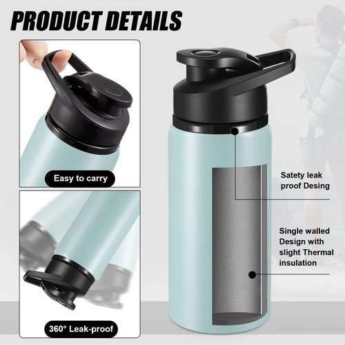 Foaincore 24 Pack Bulk Water Bottles 17 oz Aluminum Reusable Sports Bottles, Employee Appreciation Gifts for Team, Coworker, Staff, Office, Christian Charity Donation Supplies
