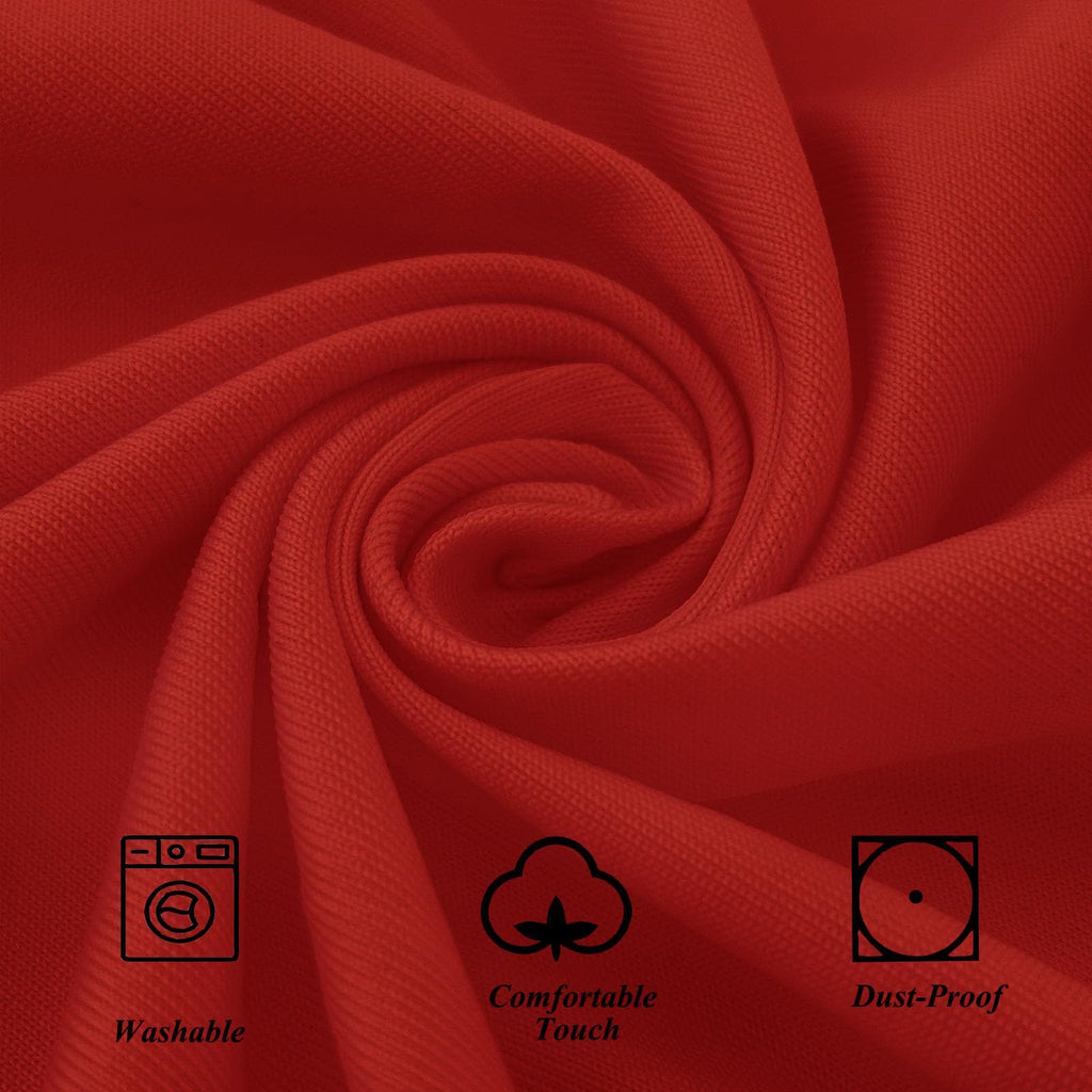 4Pack Red Cocktail Table Cover 32x43 Inch Fitted Stretch Cocktail Tablecloth for Round Table Top Cover High Top TableCloths for Party Bar Pub Wedding