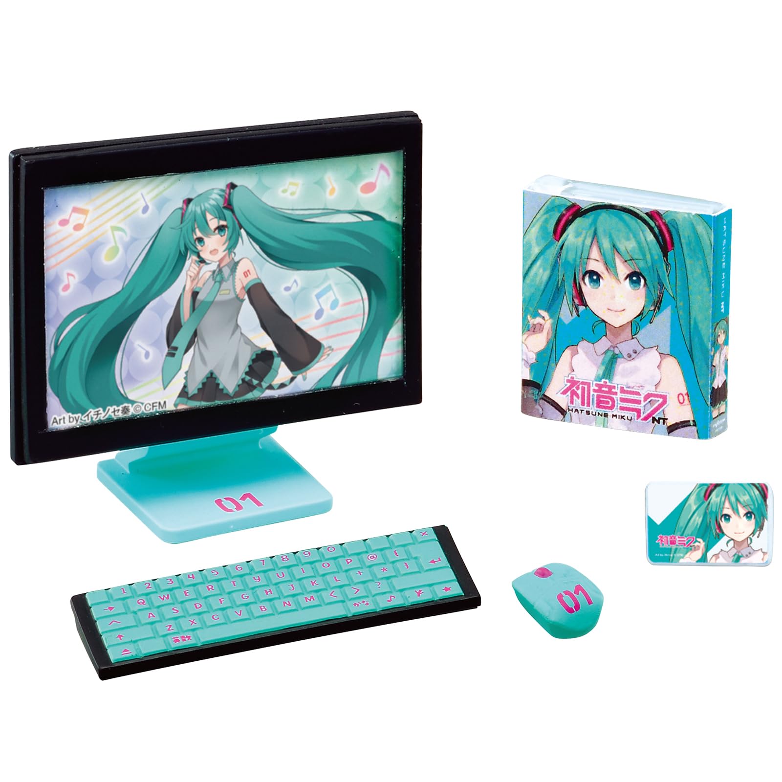 Re-Ment Miku Miku Room Blind Box - Includes 1 of 8 Collectible Mini Figurines - Fun and Versatile Decoration