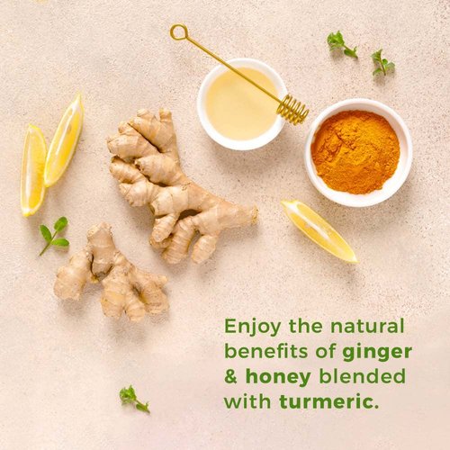 Prince of Peace Instant Ginger Honey Crystals w/Turmeric, 25 Sachets – Instant Hot or Cold Beverage – Easy to Brew Ginger and Honey Tea, Caffeine and Gluten Free
