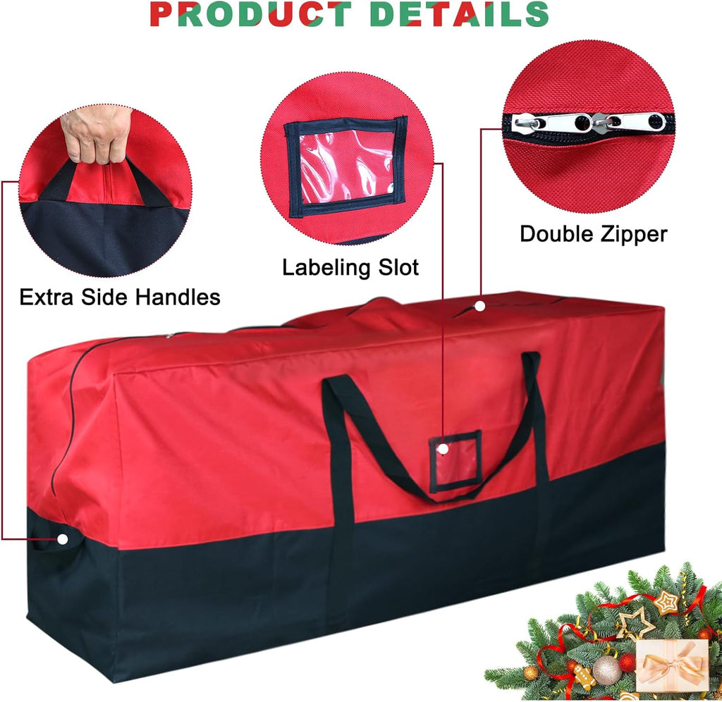 Skiennix Christmas Tree Storage Bag - Extra Large Waterproof 600D Oxford for 7.5 Ft Trees | Zipper & Card Slot