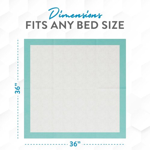Inspire Extra Large Disposable Bed Pads - Ultra Thick & Super Absorbent for Chronic Incontinence | 36" X 36" (Pack of 50)