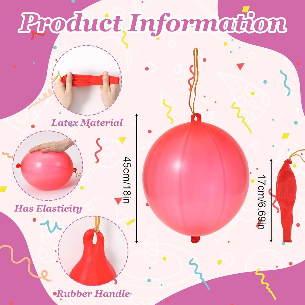 Punching Balloons - 40 Pcs Heavy Duty Neon Party Balloons for Birthday Decor & Outdoor Games