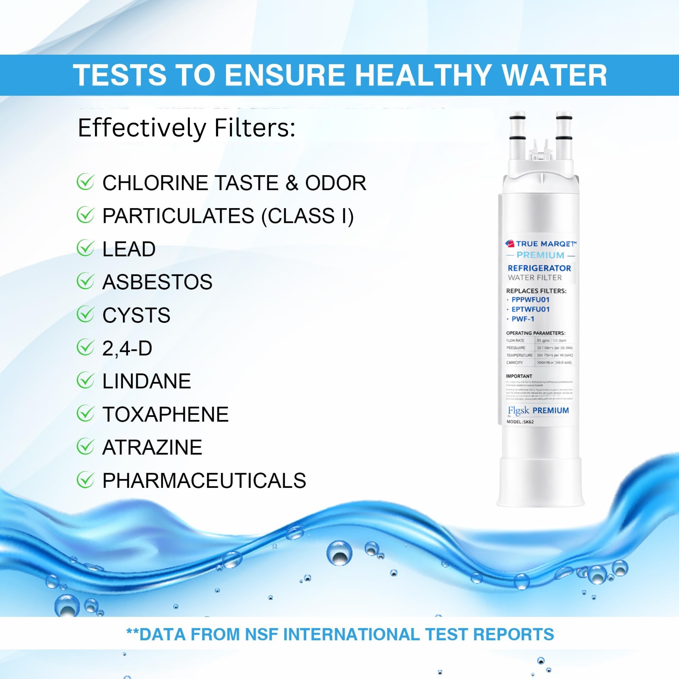 FPPWFU01 Water Filter Replacement for Frigidaire FPPWFU01 Water Filter Compatible with PurePour PWF-1, Electrolux EPPWFU01 PureAdvantage PWF-1 4 Pack NEW