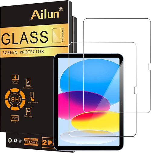 Ailun Tempered Glass Screen Protector for iPad 11th & 10th Gen | Ultra Sensitive & Face ID Compatible | 2 Pack