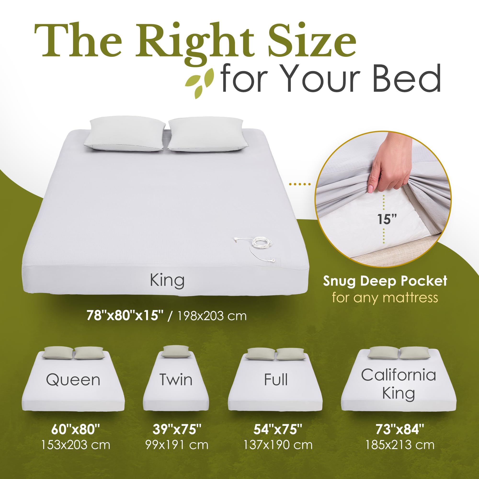 Grounding Sheets Twin Size - Grey Earthing Sheets for Natural Sleep Enhancer - 90% Organic Cotton + 10% Silver Fiber Fitted Grounding Bed Sheets with Grounding Cord - Experience Ultimate Relaxation