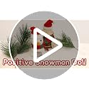 Handmade Snowman Crochet Doll with Cheery Message Card