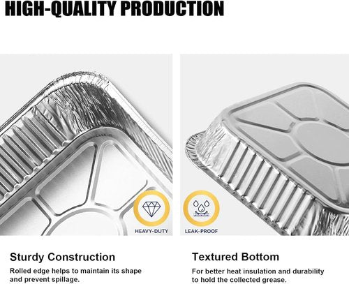 8x8 Square Aluminum Baking Cake Pans by [Brand Name] - Disposable Foil Pans with Clear Lids for Easy Food Storage