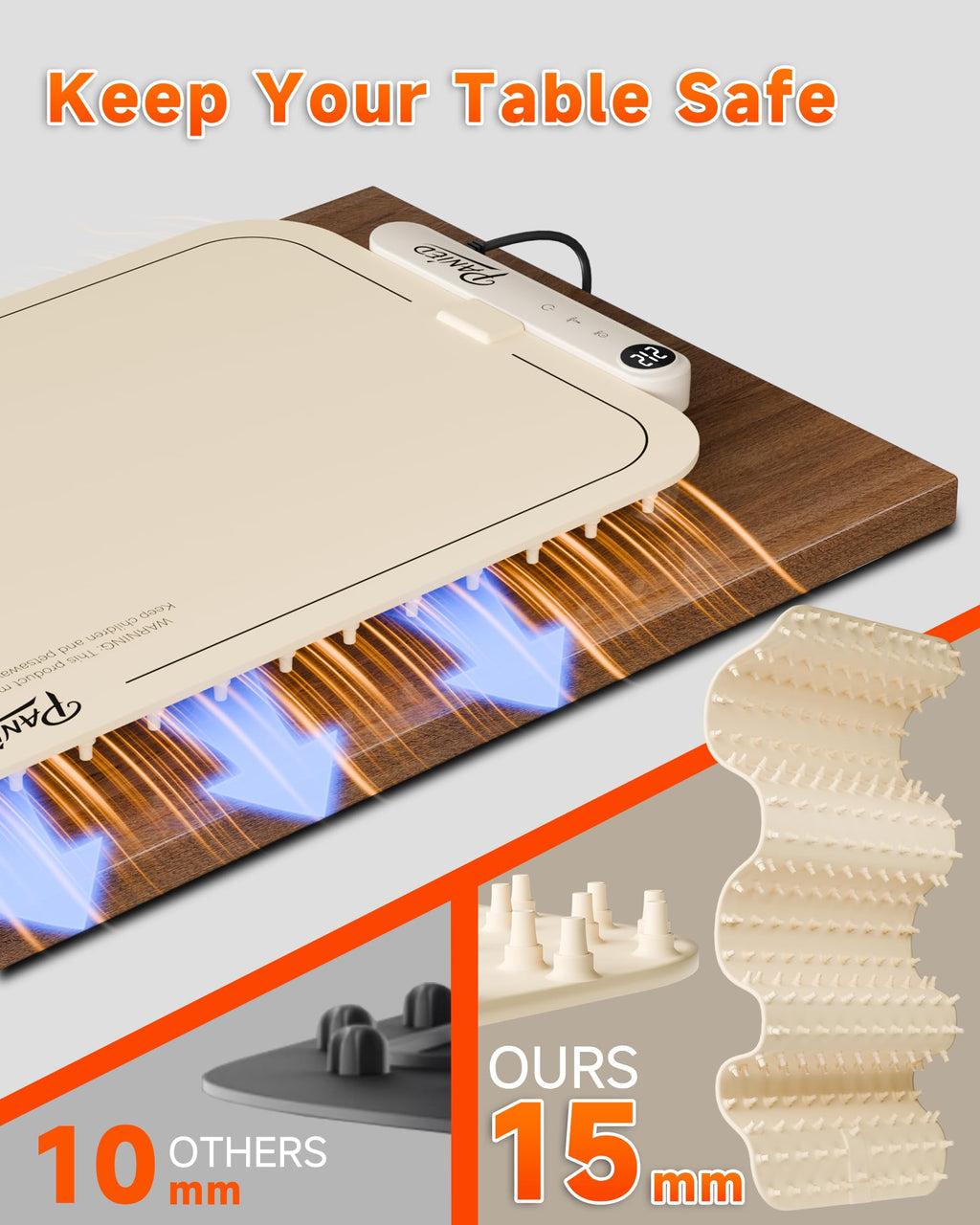 Warming Mat for Food, Extra Large XXL 36"x16" Food Warmer Chafing Dishes for Buffet, Food Warming Mat, Electric Warming Trays for Parties,Portable Heating Pad 6 Level Temp 6 Hour Timer