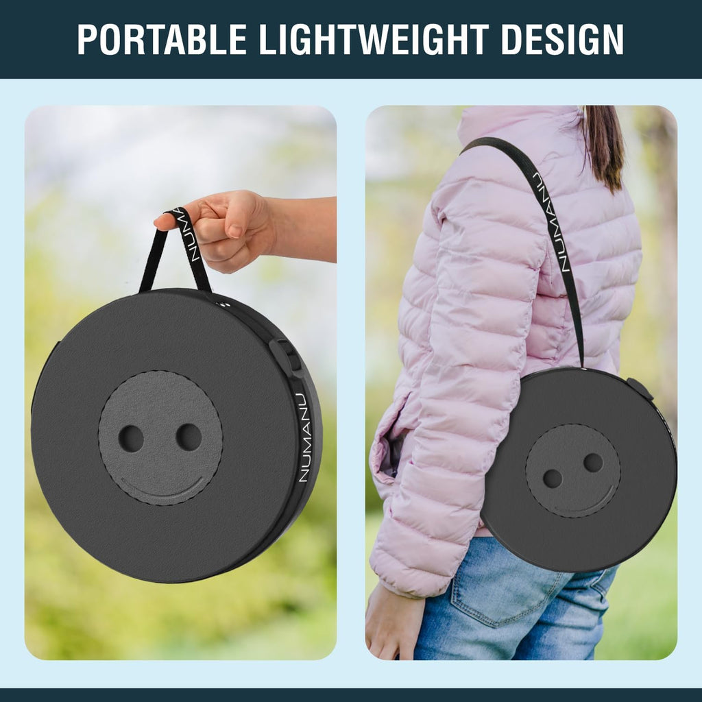 NUMANU Collapsible Stool - Upgraded 2026 Design, Max 620lbs, 18" H Adjustable Portable Folding Seat