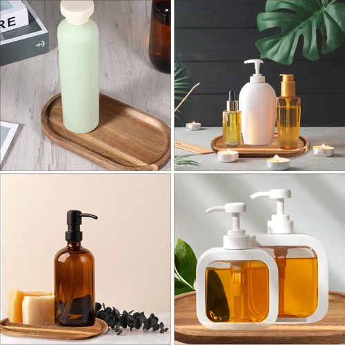 Small Acacia Wood Serving Trays Mini Wooden Platters Wooden Vanity Tray Dispenser Wood Counter Plates Bathroom Countertop Organizer Trays Coffee Bar Tray Appetizer Serving Board Snack Serve Board