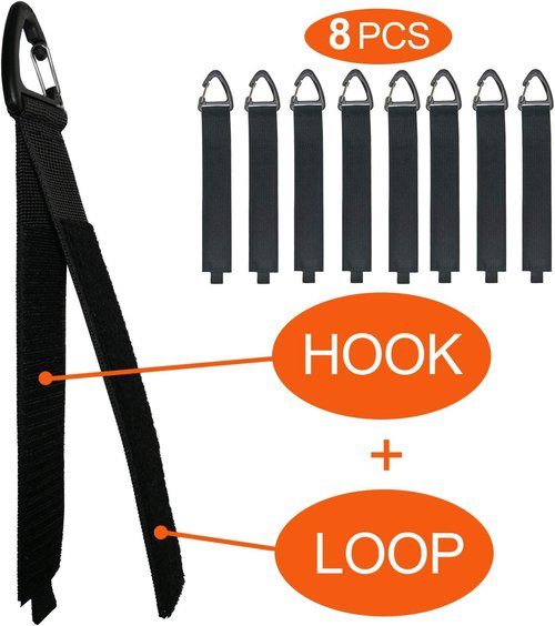 Extension Cord Organizer - 8 Pack Heavy Duty Storage Straps for 100ft Cords | 16-Inch with Triangle Buckle