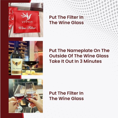 24Pcs Wine Sulfite Filters, Wine Purifier that Remove Sulfite and Histamine, Wine Lovers Valentine's Day Gifts for Him Men Women Boyfriend Husband