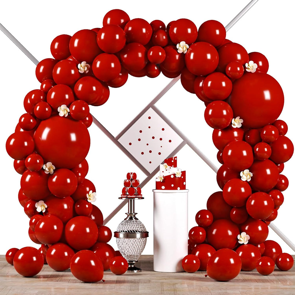 Voircoloria Ruby Balloon Garland Kit - 90 Pack of 5/10/12/18 Inch Balloons for Weddings, Birthdays & Anniversaries