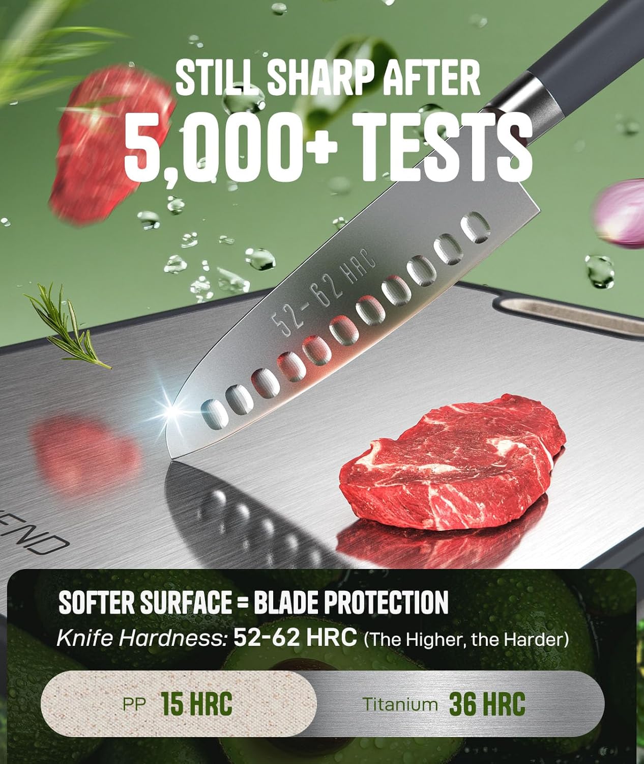 **Titanium Cutting Board Set - Non-Toxic Dual-Sided Design for Hygienic Food Prep | Extra Large (M/L/XL)**