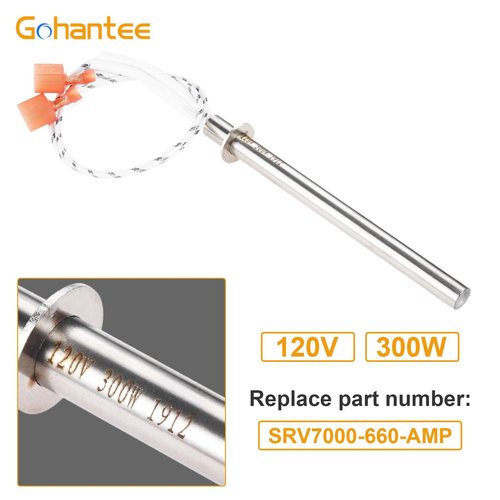 SRV7000-660-AMP Igniter Replacement for Pelpro PP130, PP130-B, PP60, PP60-B, PP70, PPC90, TSC90, Pleasant Hearth PH35PS, PH50CABPS, PH50PS, Quadra-Fire Outfitter Pellet Stove Igniter Ignitors 300W