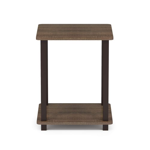 Furinno Simplistic Set of 2 End Table, Walnut/Brown