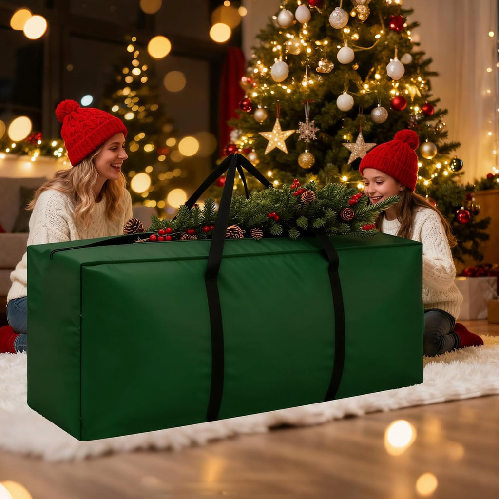 Skiennix Extra Large Christmas Tree Storage Bag - Fits Up to 12 ft Trees | Heavy Duty Waterproof Design, 68” L x 30” W x 20” H