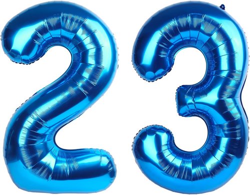 Big 23 Balloons | 40-Inch Dark Blue Number Balloons for Birthdays, Weddings & Celebrations
