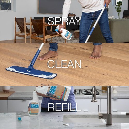 Bona PowerPlus Hardwood Floor Cleaner Spray - 32 Fl Oz - Oxygenated & Residue-Free Formula