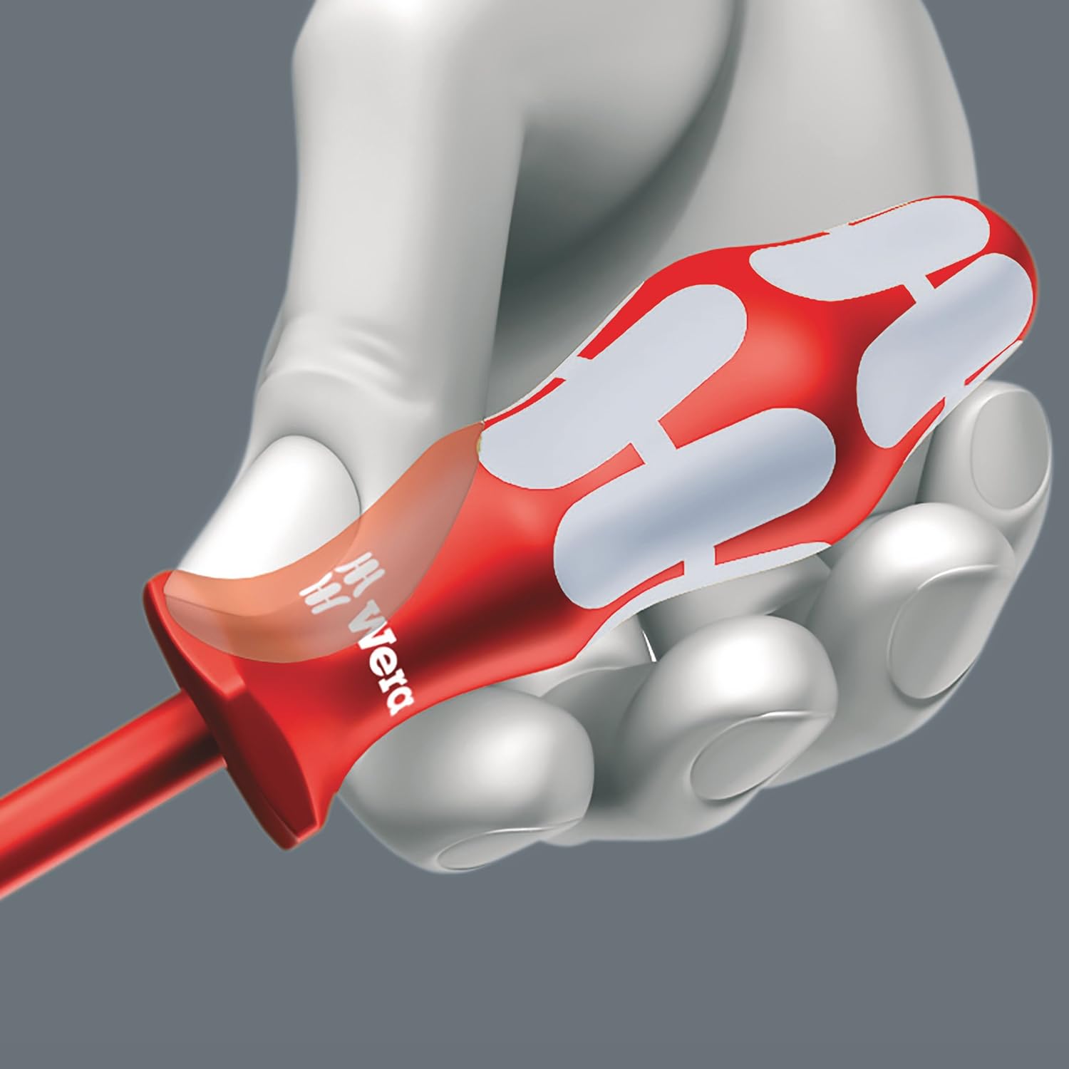 Wera Kraftform VDE 3160i Stainless Steel Slotted Screwdriver - 1/8" Head, 3.19" Blade Length, Lasertip