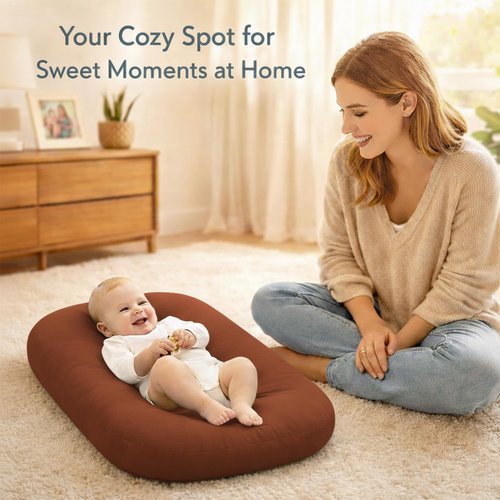 Baby Lounger - Soft Infant Lounger & Play Mat | Diaper Changing Pad for Newborns (Coffee)