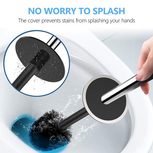 SetSail Toilet Brush, Compact Size Toilet Bowl Brush and Holder Toilet Brushes for Bathroom with Stainless Steel Handle Toilet Cleaner Brush with Durable Scrubbing Bristles, 3 Packs