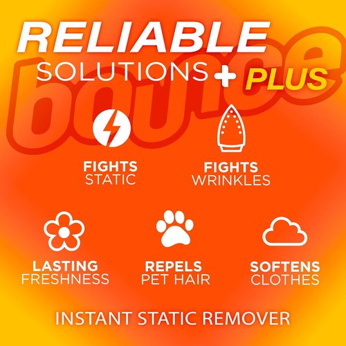 Bounce Anti-Static Spray - 3-in-1 Odor Eliminator & Instant Wrinkle Release | Travel Size (3 Oz)