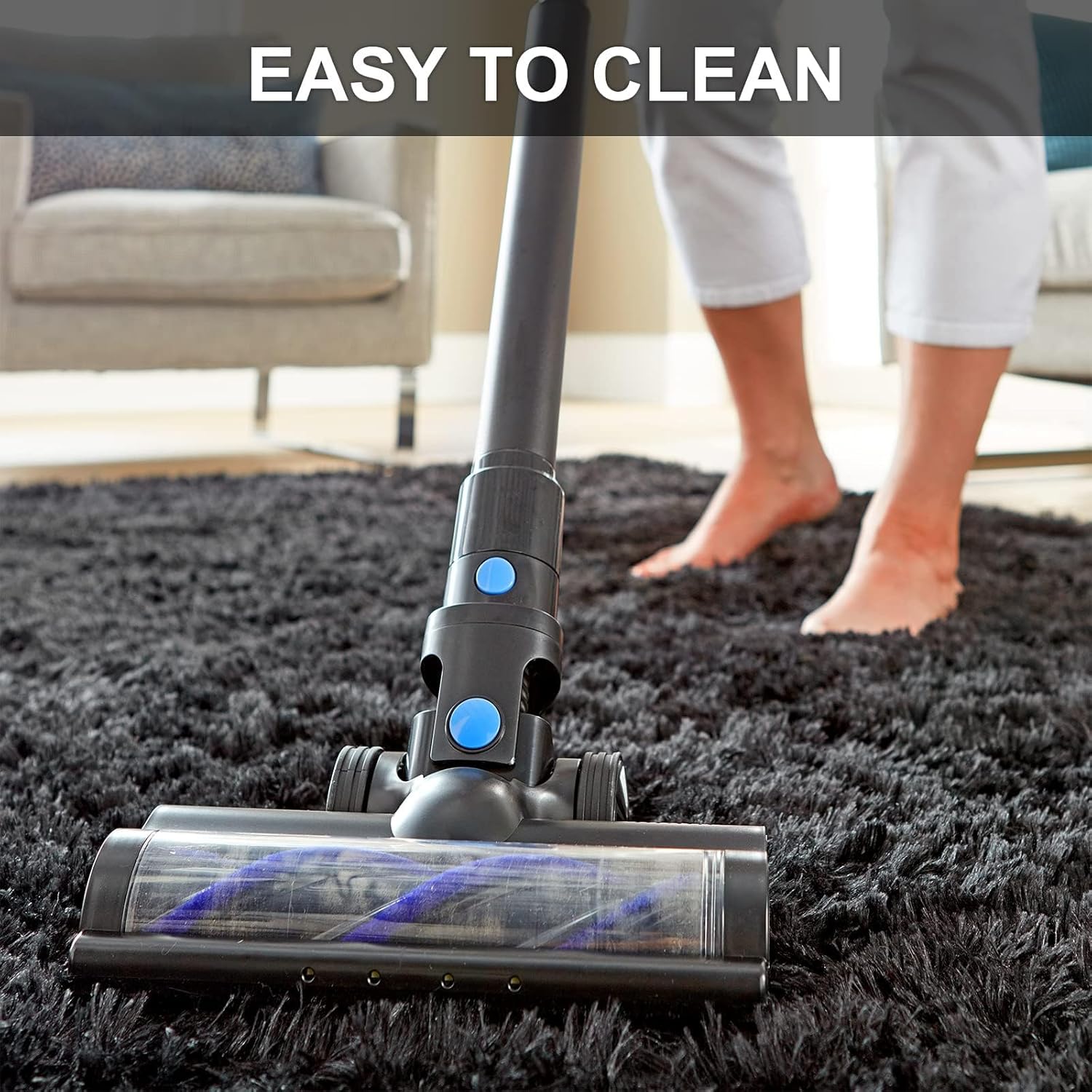 Ophanie Black Area Rug - Fluffy Shaggy 5x7 Carpet for Living Room & Bedroom Decor