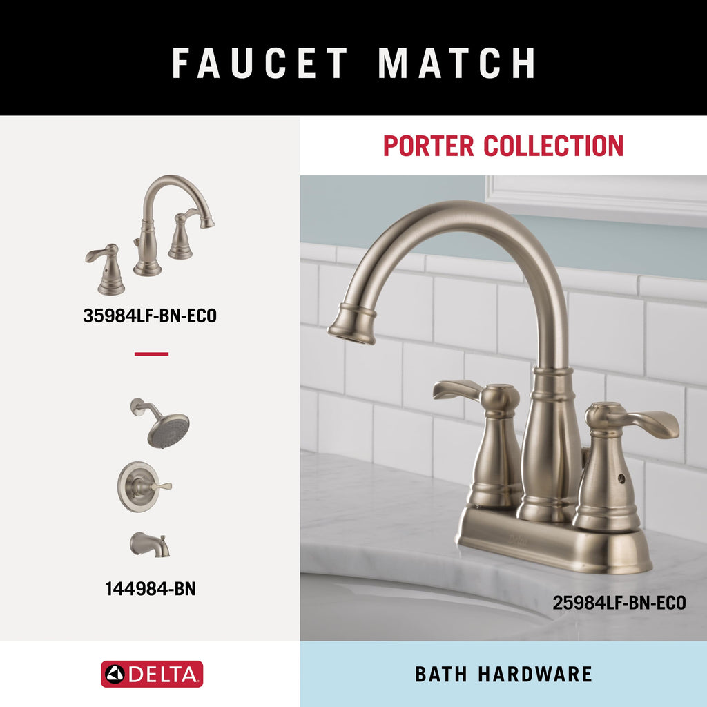 Delta Porter (1-Pack) Towel Hooks SpotShield Brushed Nickel Double J, Wall Mounted, Robes Holder Bathroom Accessories PTR35-BN