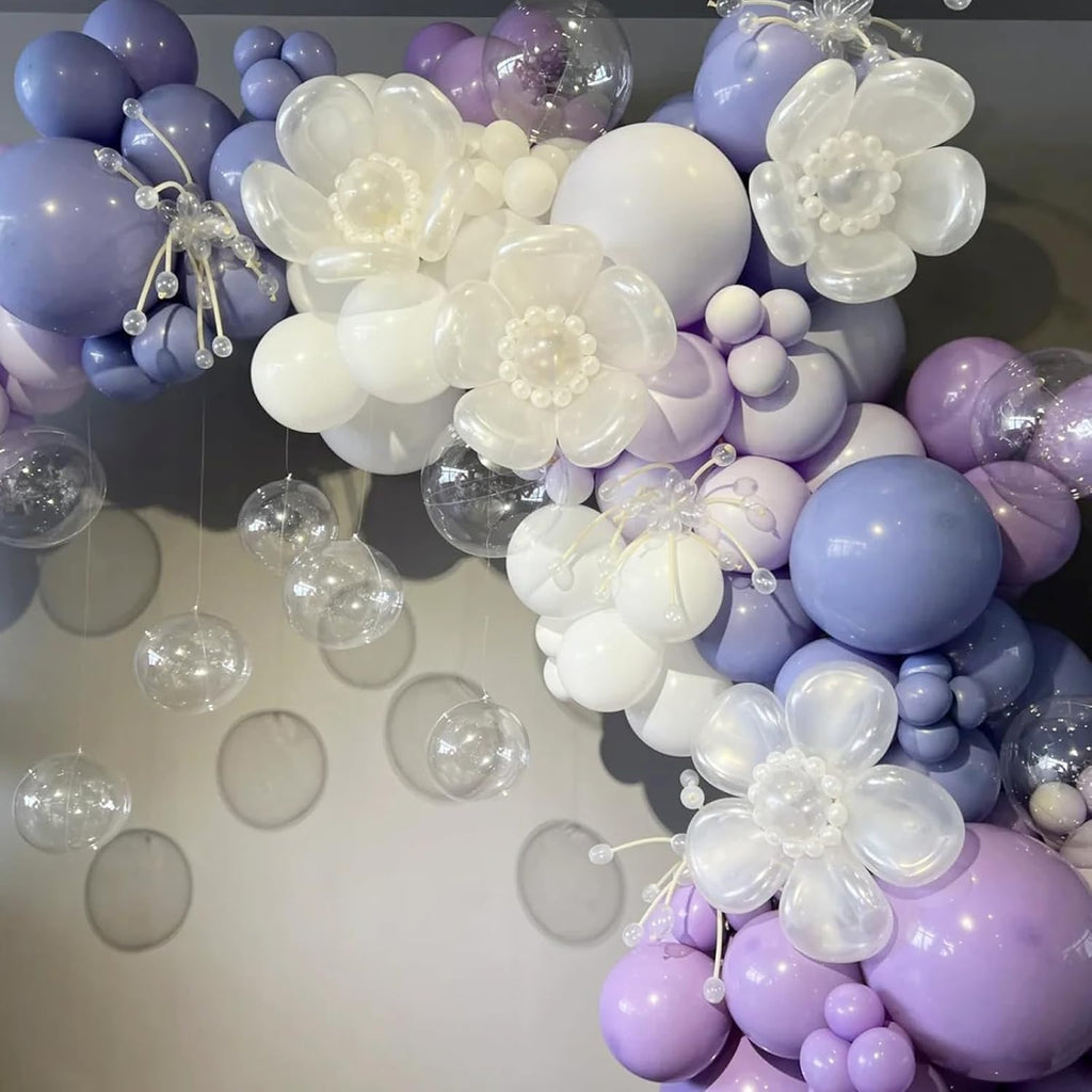 Voircoloria Pastel Purple Balloon Garland Kit - 90 Pack in 18/12/10/5 Inch Sizes for Weddings, Graduations & Parties
