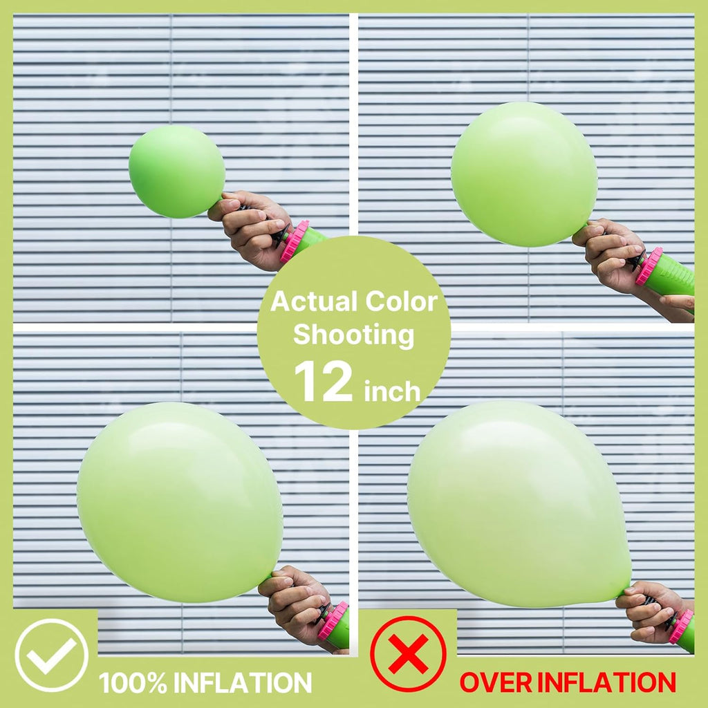 PartyWoo Lime Green Balloons - 120pcs Latex Balloon Arch Kit for Weddings & Birthdays | Various Sizes 5-18 Inch