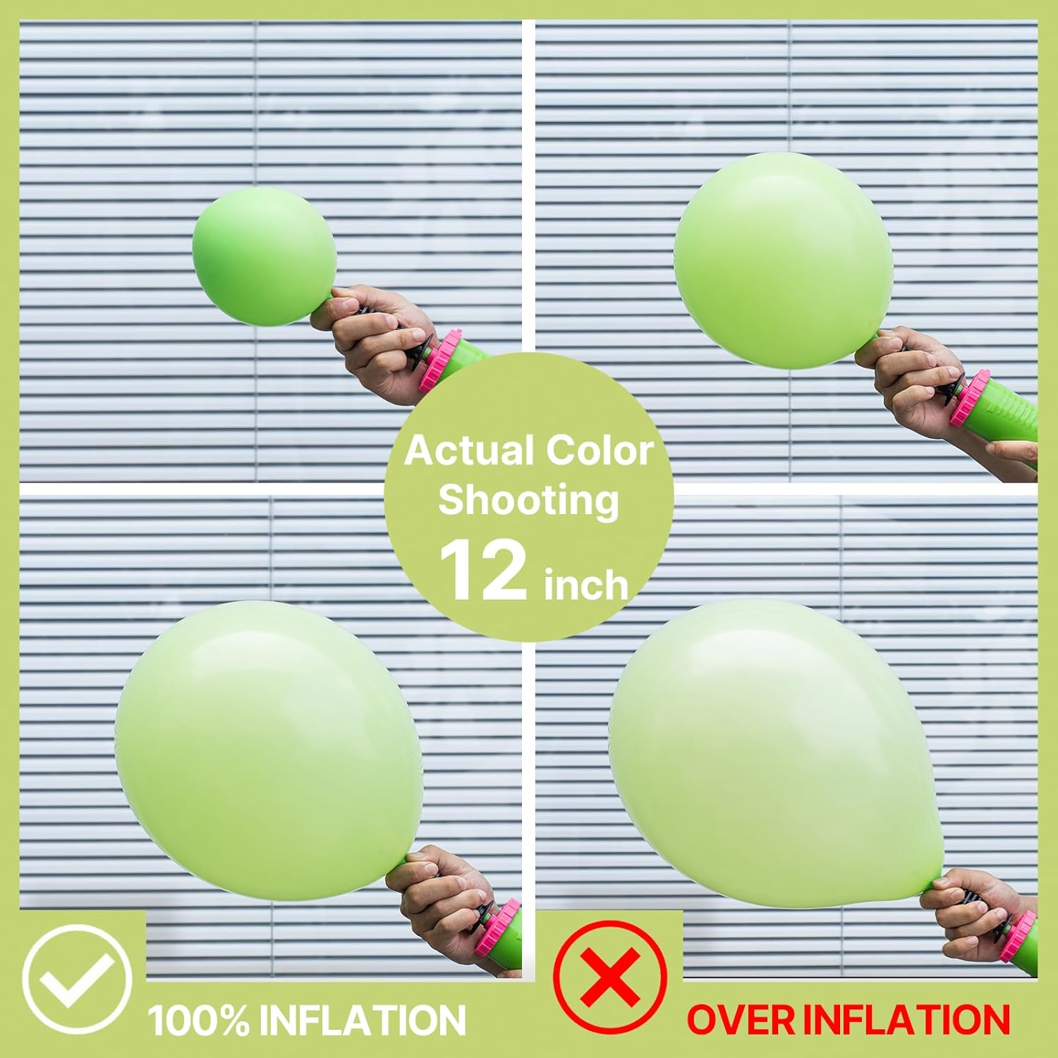 PartyWoo Lime Green Balloons - 120pcs Latex Balloon Arch Kit for Weddings & Birthdays | Various Sizes 5-18 Inch