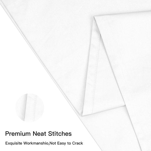 Deep Dream 100% Cotton Pillow Cases - Queen Size Set of 2 | 600 Thread Count, White, 20x30 Inches