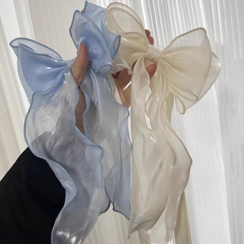 2 Pack French Silky Bow Curtain Tiebacks, Elegant Lace Ribbon for Curtains Decorative Rope Accessories Home Décor (Pink,2)