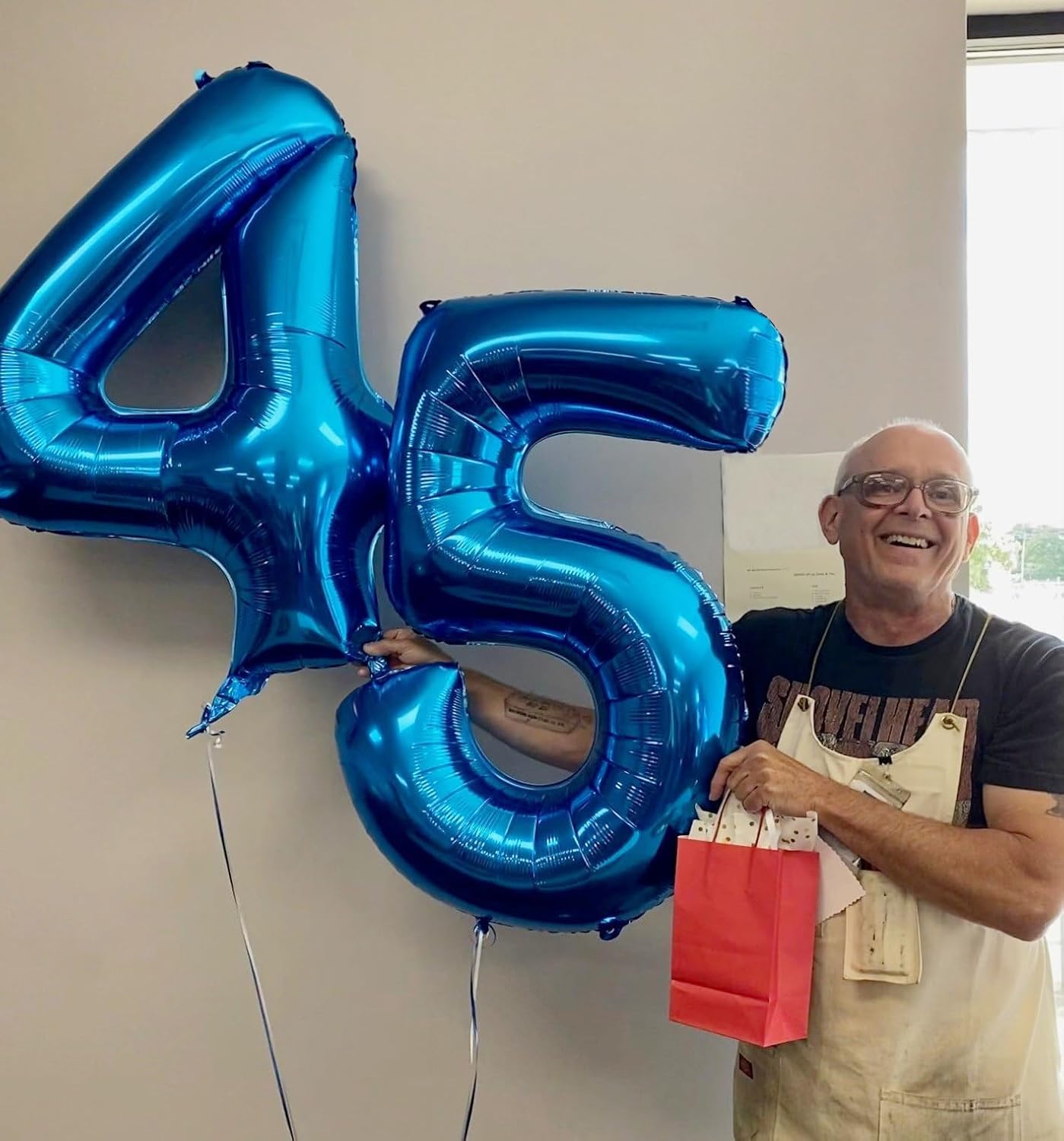 Number 4 Balloon - 40 Inch Navy Blue Party Decoration | Large 4th Birthday Celebration Decor