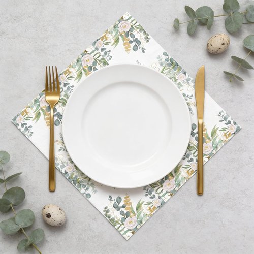 100PCS Greenery Paper Hand Towels for Bathroom, 3 Ply Disposable Hand Towels for Bathroom, Guest Towels Disposable Bathroom, Bathroom Napkins Guest Disposable for Party Decor (Guest Towel)