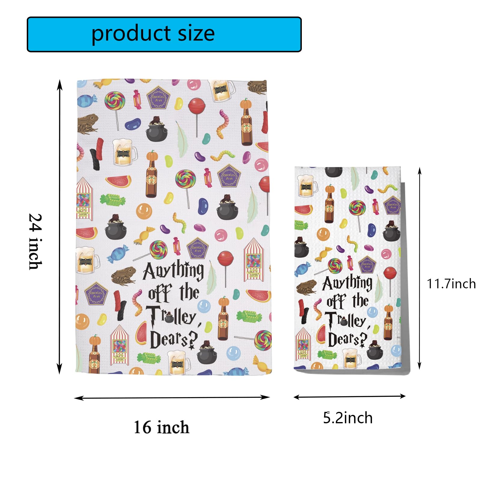 POFULL Wizarding Snacking Dish Towel Wizard Witches Gift Wizard Lover Kitchen Towel (Anything Off)