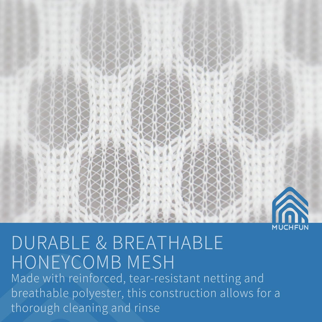 Muchfun Durable Honeycomb Mesh Laundry Bags - 3 Pack for Delicates | 9 x 12 Inches