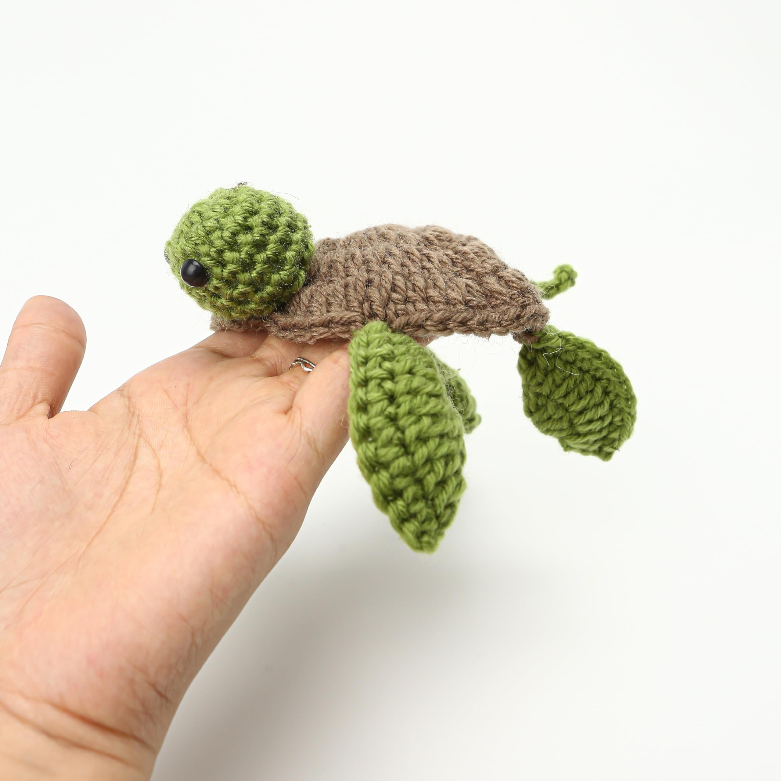 Turtle Coaster Rug for Drink Cup Mug, Handmade Crochet Knitting Animal Tortoise Shaped Mat Set, Creative Gift for Teacher Daughter Mom, Funny Desk Table Office Accessories Housewarming Home Decoration