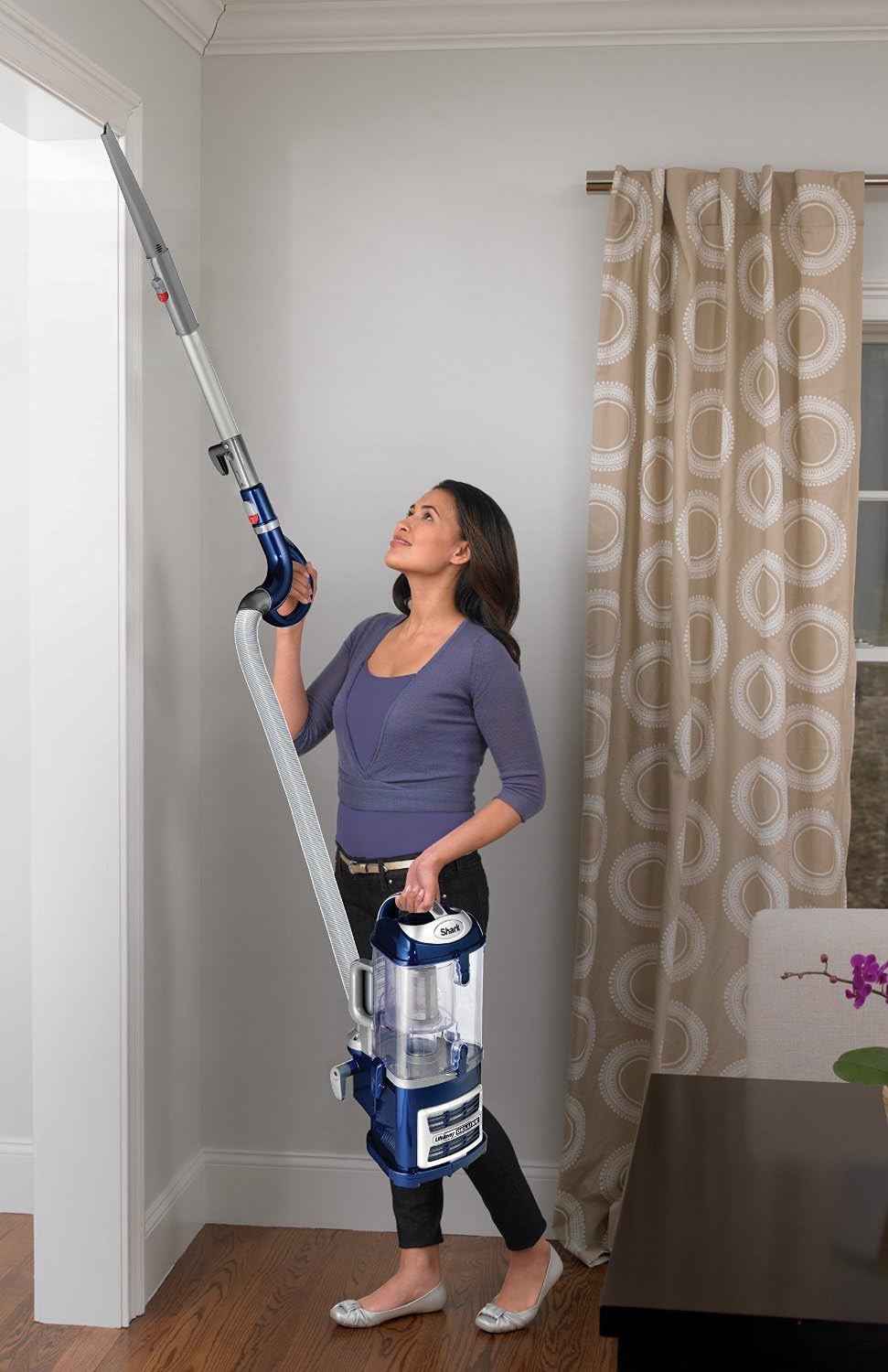 Shark NV360 Navigator Lift-Away Deluxe Vacuum - HEPA Filtration - Blue (Renewed)