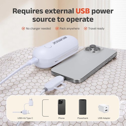 IDEATECH Travel Vacuum Bags - 15 Pack with USB Pump for Space Saving Clothes | Easy Load Compression Bags (5S+5M+5L)