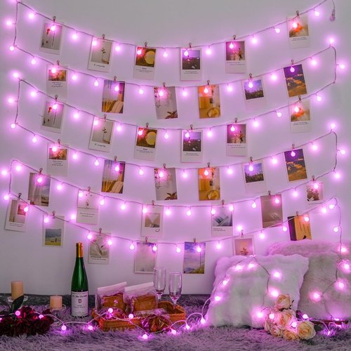 JMEXSUSS Globe String Lights - 100 LED Waterproof Fairy Lights | 33FT Battery Operated with Remote for Indoor/Outdoor Decor
