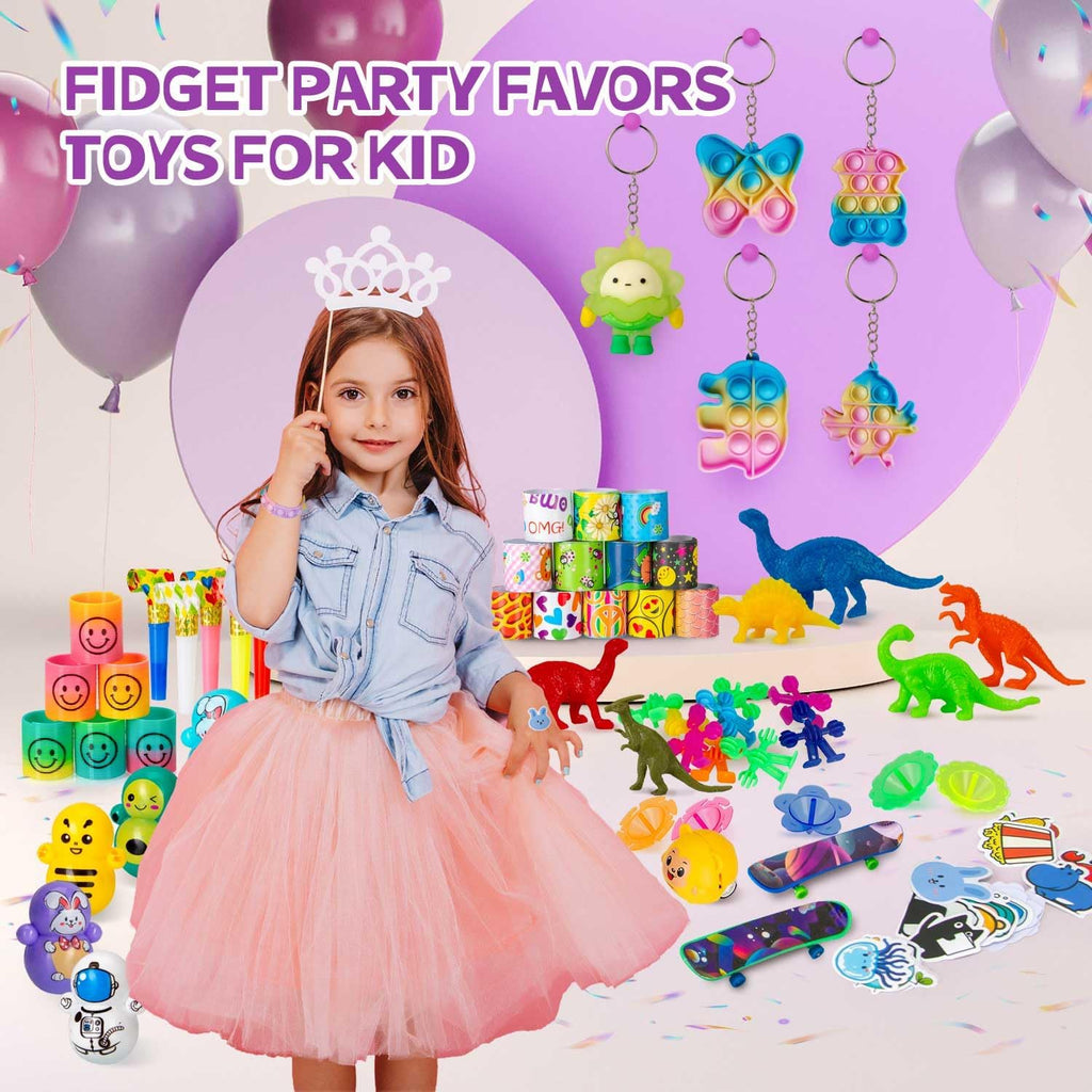 Skiennix Party Favors for Kids | 179 Pcs Goodie Bag Stuffers & Fidget Toys | Ideal for Ages 4-12