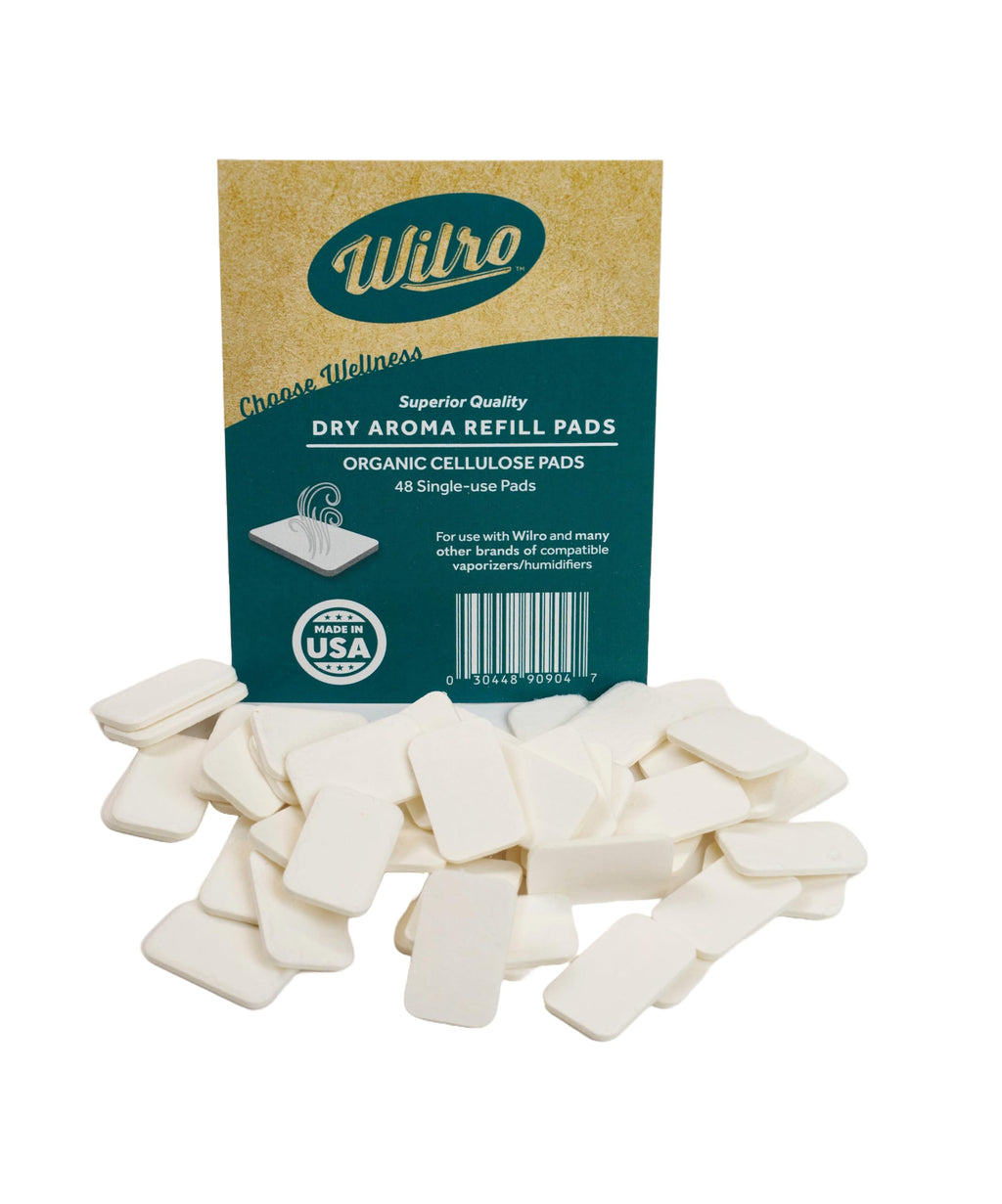 Wilro 48 Pack Humidifier, Aroma Diffuser, Vaporizer Aroma Refill Pads, Unscented Replacement Compatible with Dreo, Vicks, Wilro and Others