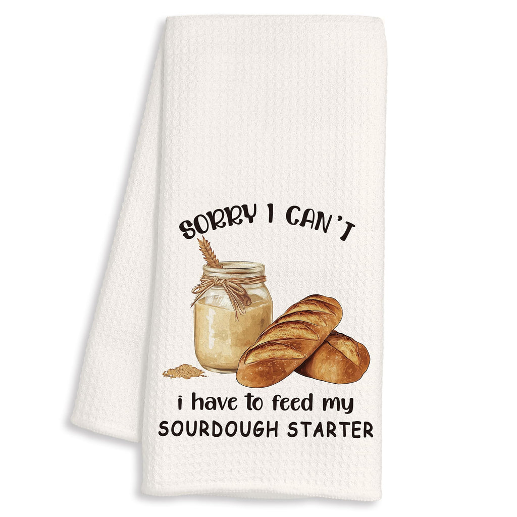 FTKBGHY Funny Baking Gifts Kitchen Towels, Gifts for Sourdough Bread Bakers Baking Lovers, Baker Gift Decorative Dish Hand Tea Towels for Bakery Kitchen, 16x24 Inch